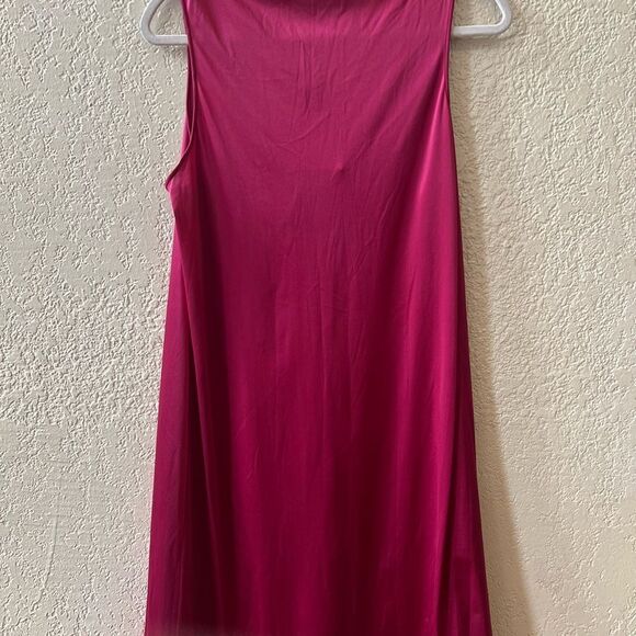 Vanity Fair Knee Length V-neck Nightgown Burgundy White Blue 70’s Sleeveless - Picture 2 of 8